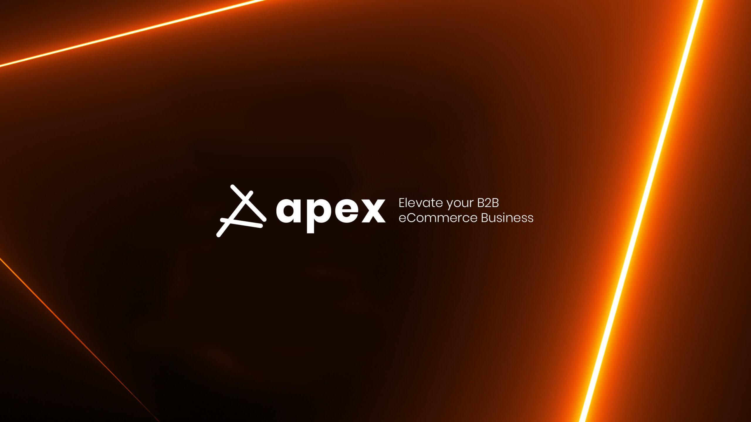 Apex logo on a dark red background with Elevate Your B2B eCommerce Business written in white